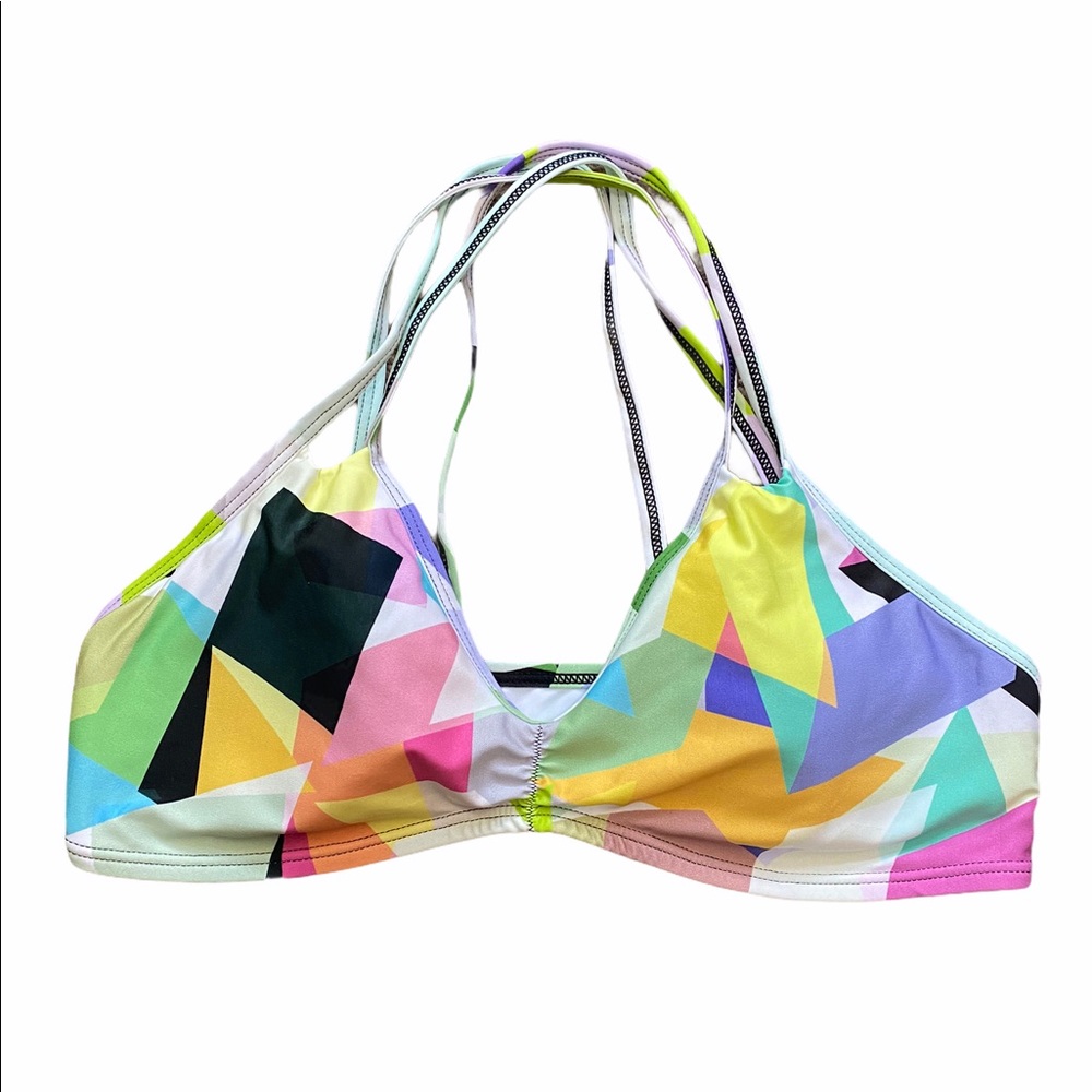 NWOT Pilyq Geometric Strappy Bikini Top
